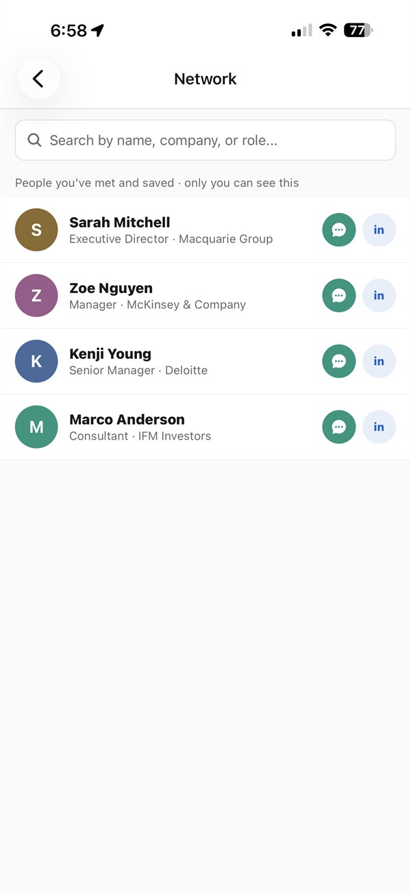 Your Runch network — people you've run with